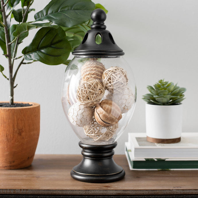 Bronze Bubble Glass Potpourri Jar